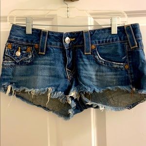 True religion cut off shorts